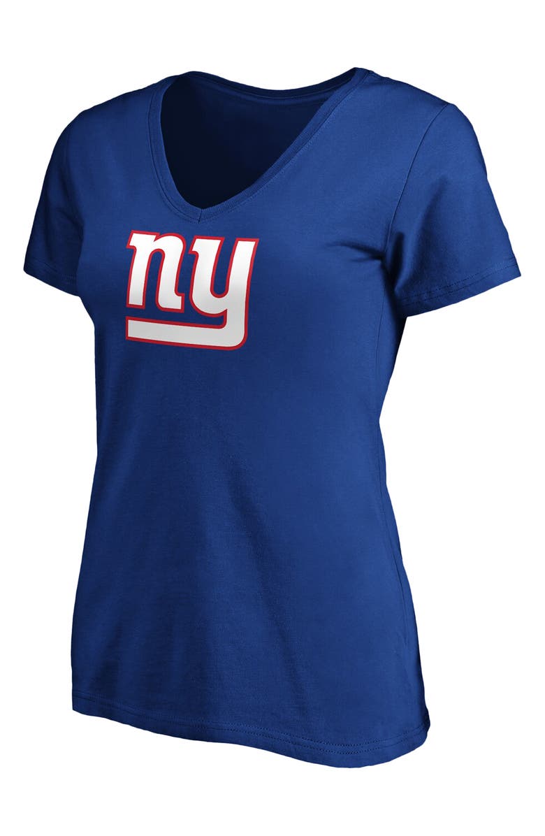 FANATICS Women's Fanatics Branded Royal New York Giants Primary Logo V-Neck T-Shirt, Main, color, 