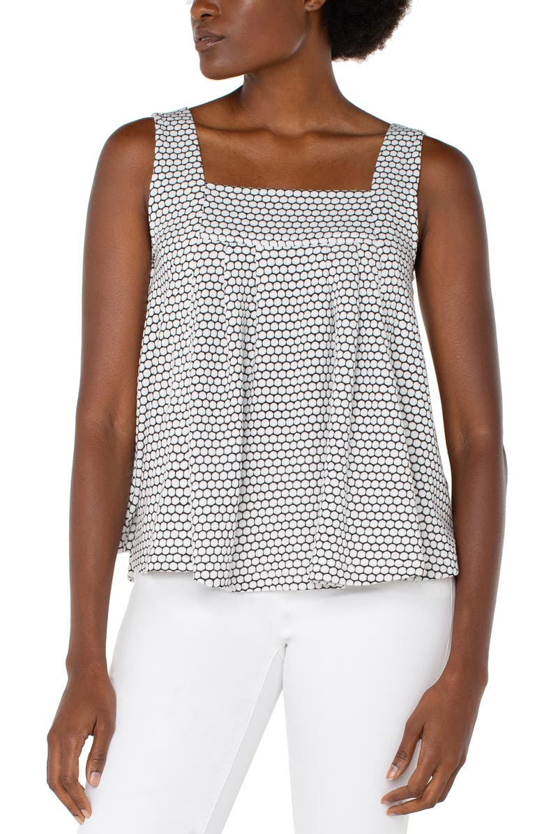 Liverpool Los Angeles Square Neck Sleeveless Jacquard Top, Main, color, 