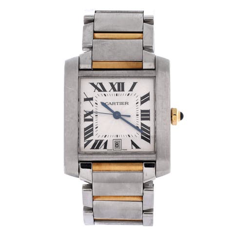Tank Francaise Automatic Watch Stainless Steel and Yellow Gold 28