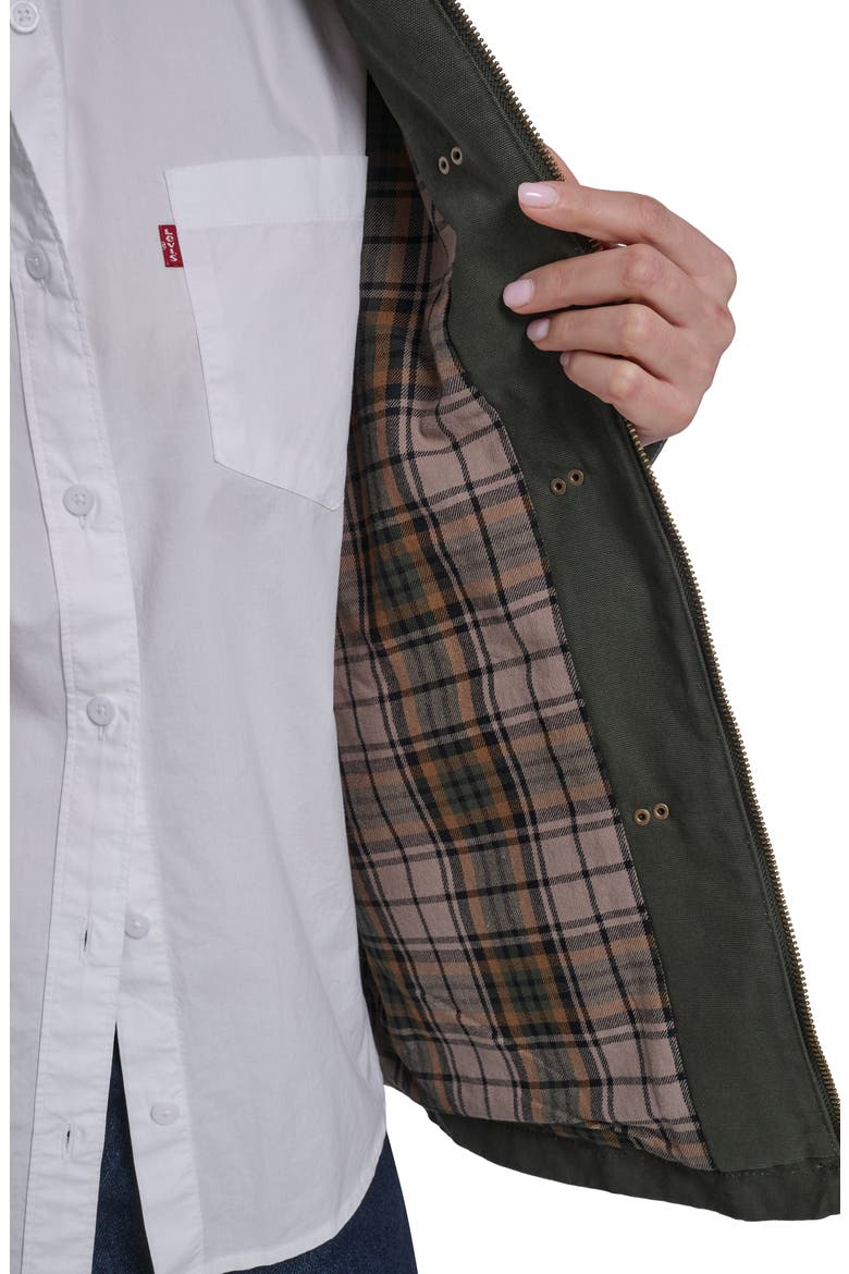 Cotton Barn Jacket, Alternate, color, OLIVE NIGHT