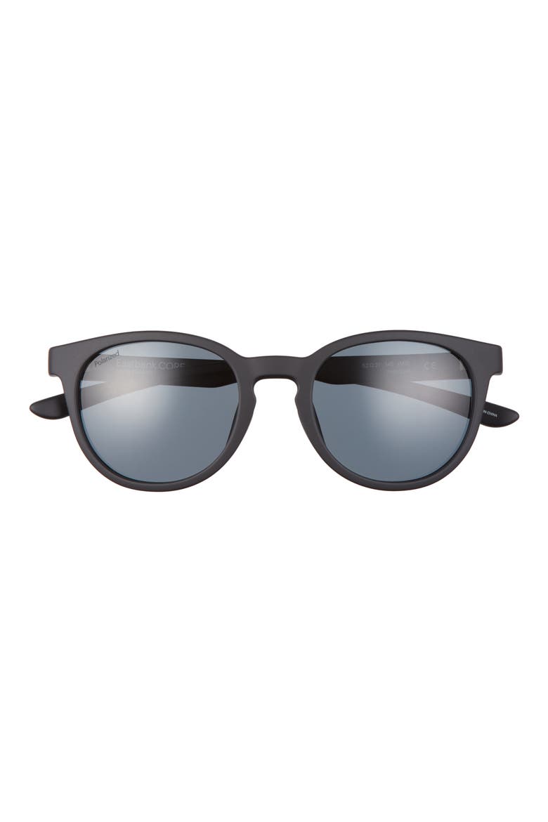 Easbank Core 52mm Polarized Round Sunglasses, Main, color, MATTE BLACK / POLARIZED GRAY