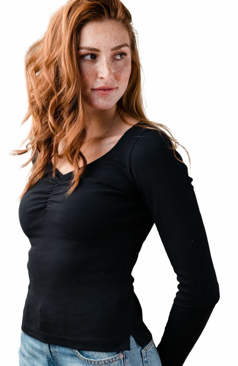 ABLE Mya Ruched Top, Alternate, color, 