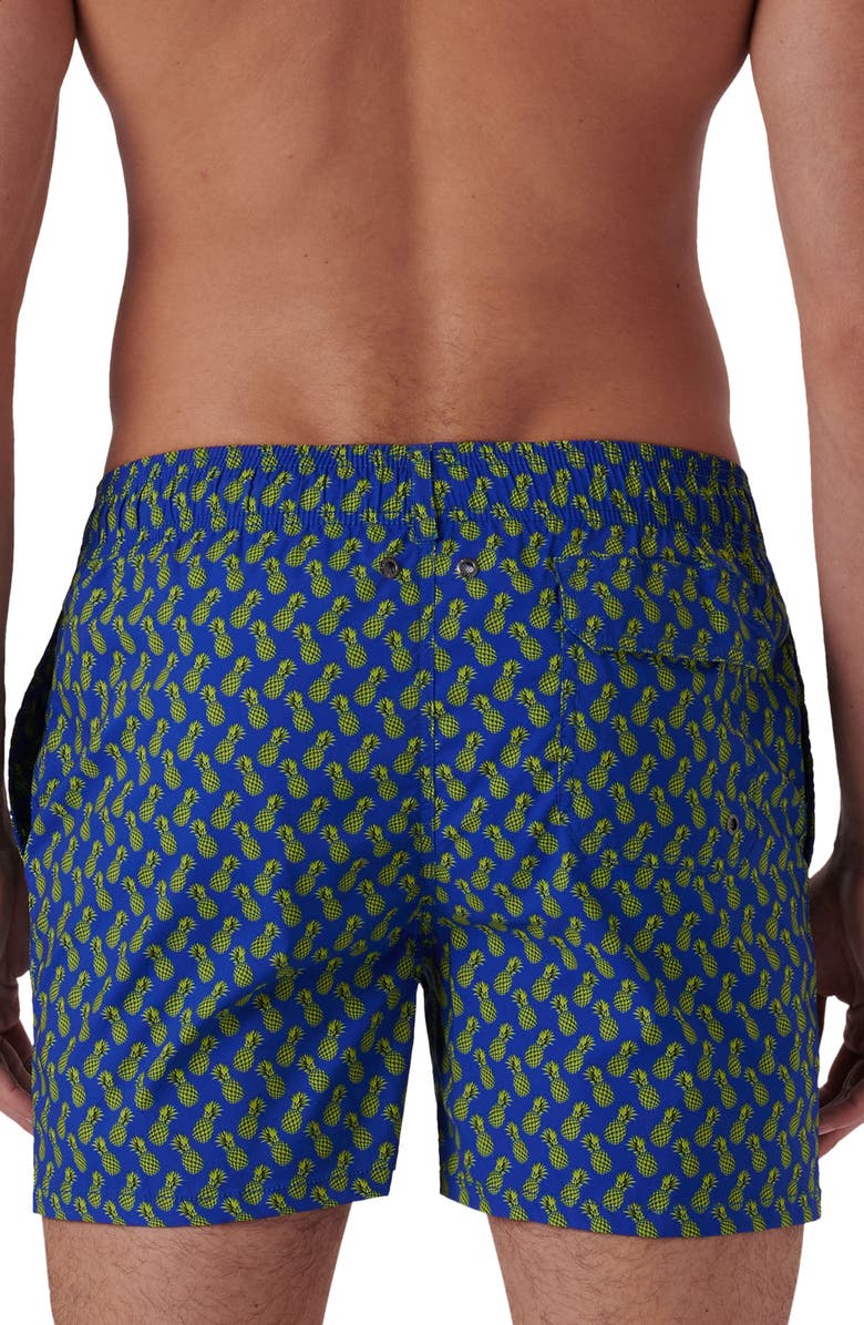 Bugatchi Print Archer Mid Length Swim Trunks, Alternate, color, 