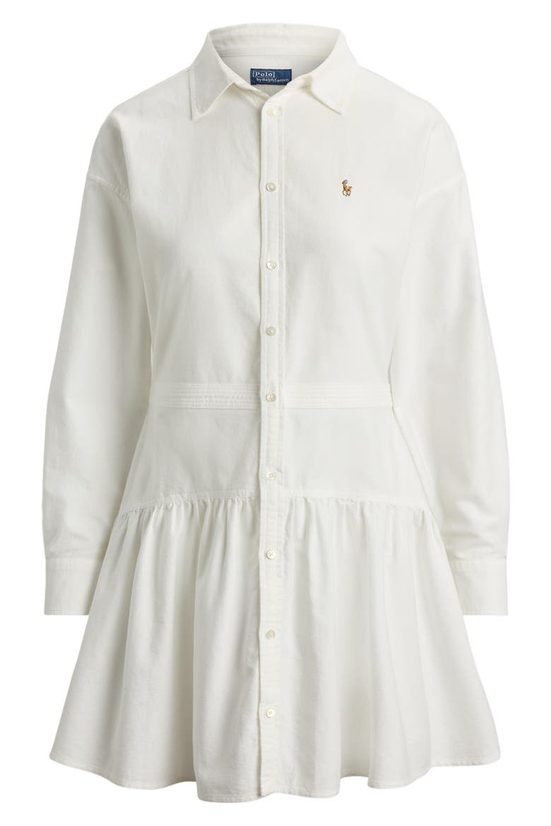Long Sleeve Panel Mini Shirtdress, Alternate, color, BSR WHITE