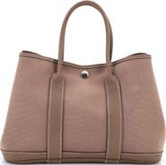 Pre-Owned Hermes Garden Party Tote Toile and Leather 30