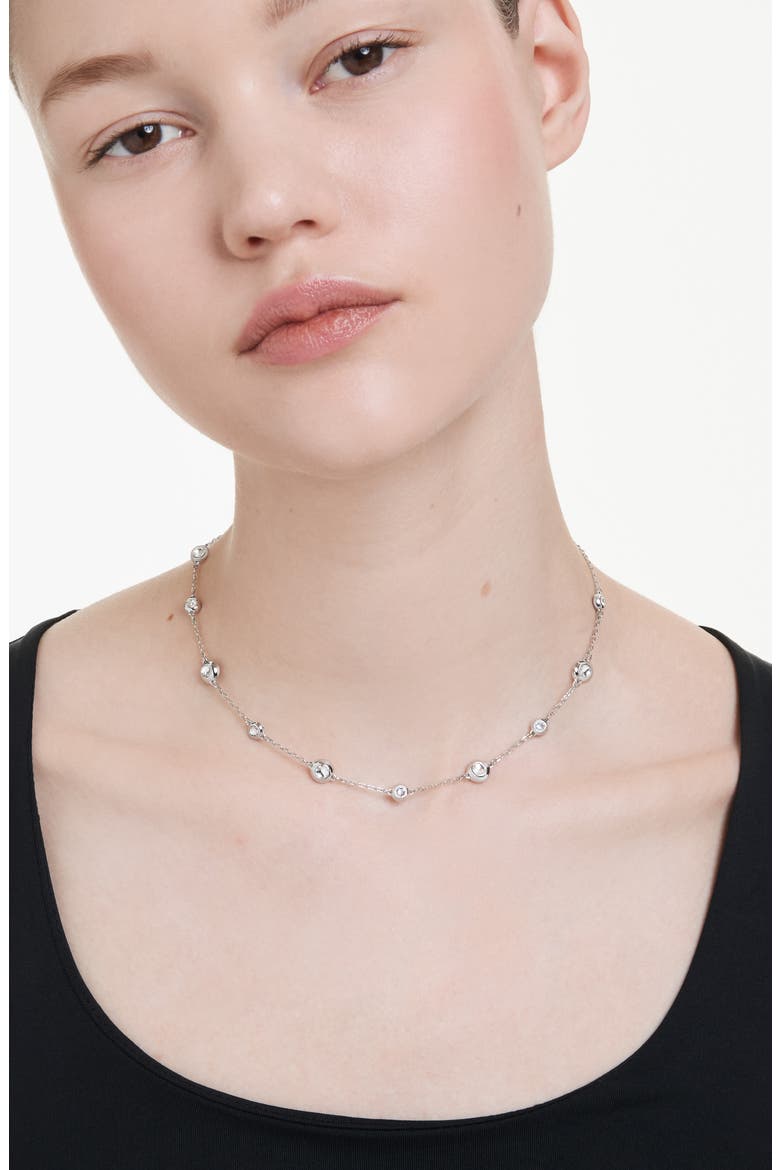 Una Double Sided Necklace, Alternate, color, WHITE/ SILVER