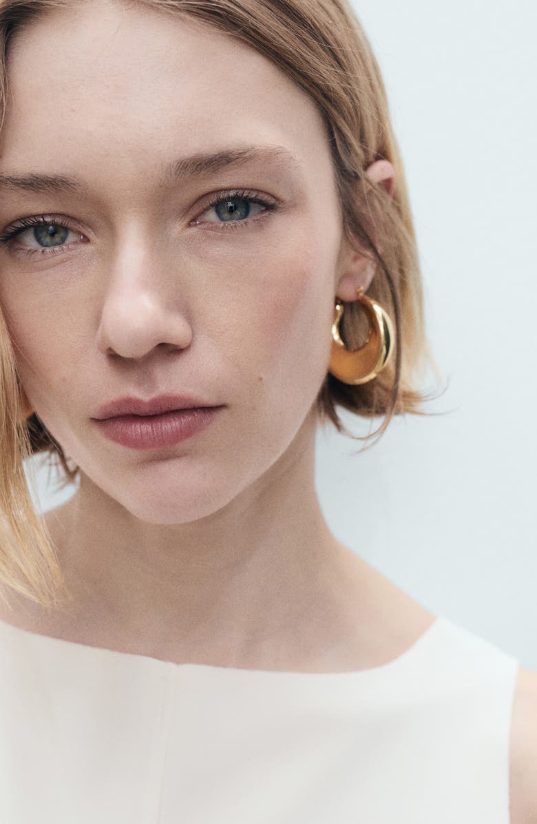 MANGO Bateau Neck Sleeveless Maxi Dress, Alternate, color, Ecru