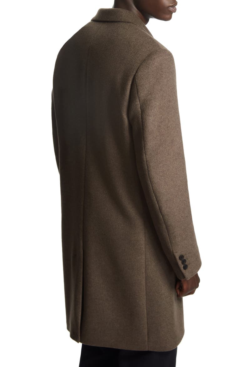 Wool Blend Overcoat, Alternate, color, BROWN MARL