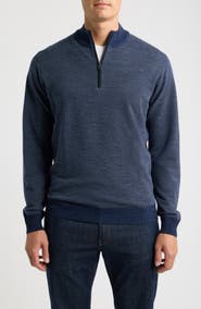 Peter Millar Blair Birdseye Merino Wool Quarter Zip Pullover