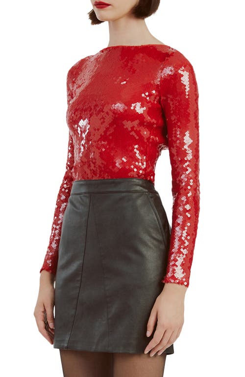 BARDOT BARDOT BRENNA SEQUIN OPEN BACK BODYSUIT 