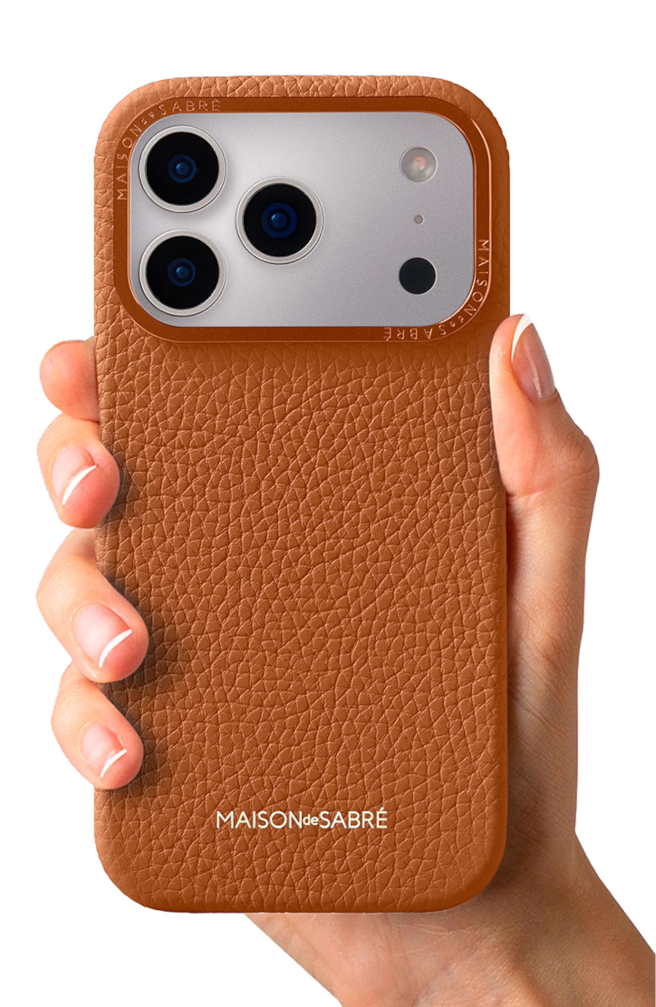 MAISON de SABRÉ Leather Phone Case iPhone 17 Pro | Nordstrom