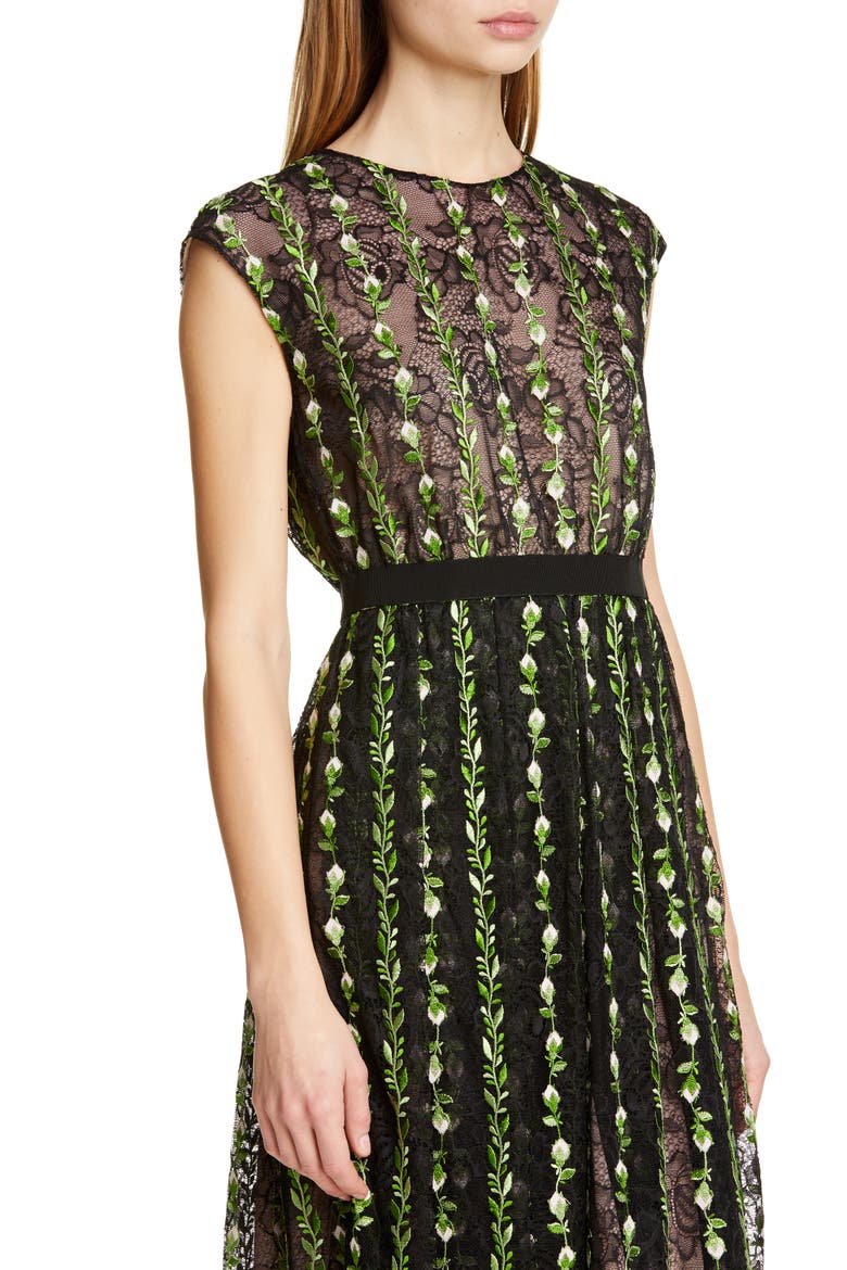 Floral Lace Cocktail Dress, Alternate, color, BLACK ROSES