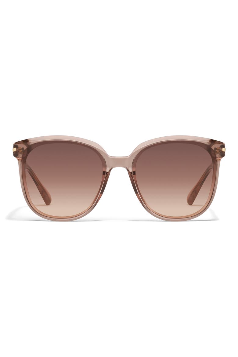 Rent Free 55mm Round Sunglasses, Main, color, DOE/ BROWN FAWN