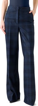 Akris Check Wool Flannel Pants
