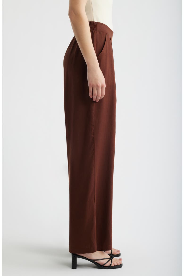 Coastal Palazzo Pants, Alternate, color, SHAVED CHOCOLATE