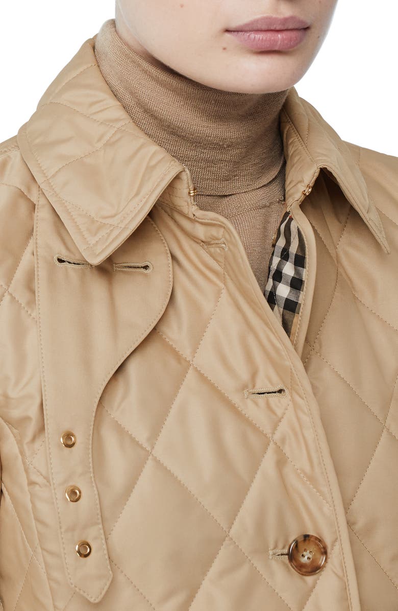 Burberry Fernleigh Thermoregulated Diamond Quilted Jacket, Alternate, color, New Chino