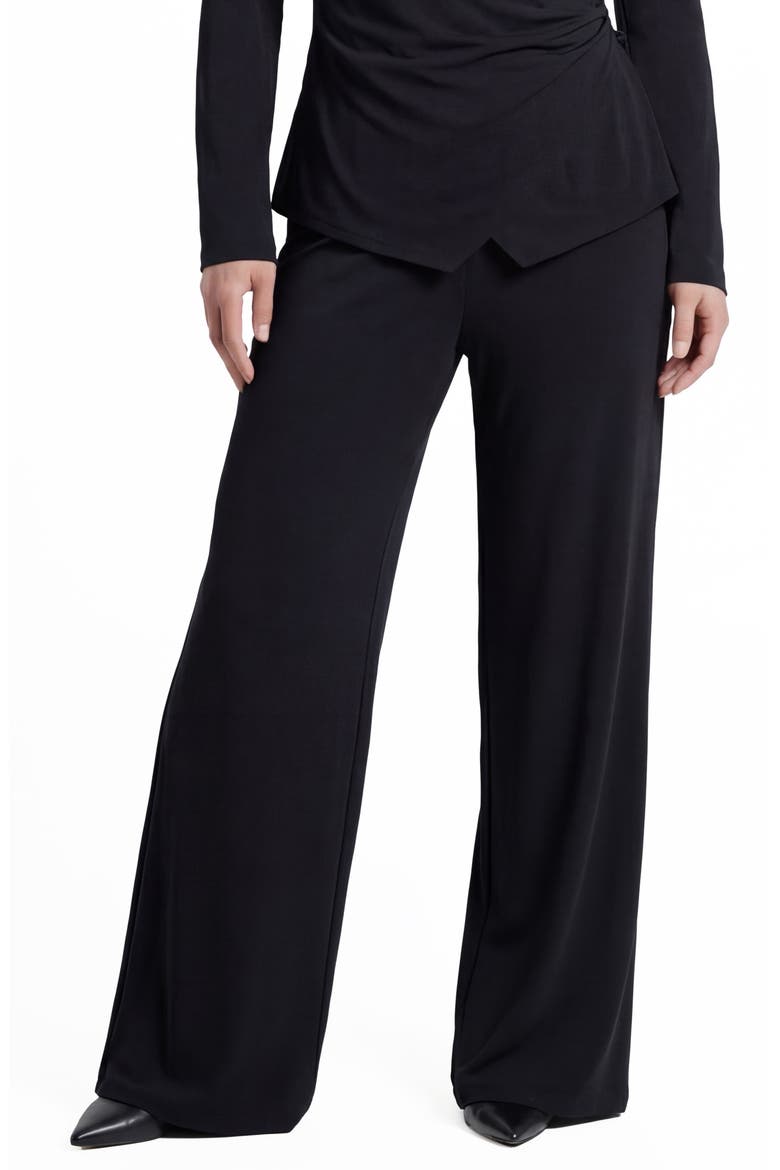 Cappucino Wide Leg Pants, Main, color, BLACK