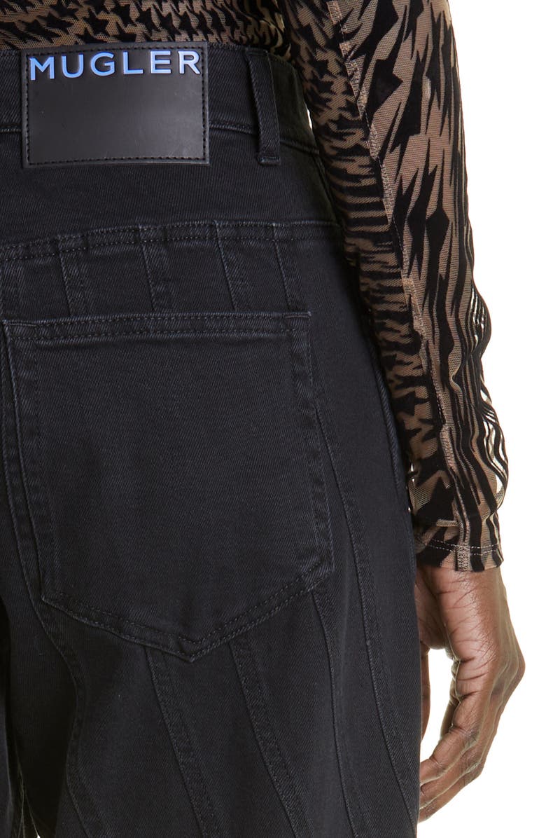 MUGLER Women's Spiral Baggy Jeans, Alternate, color, 