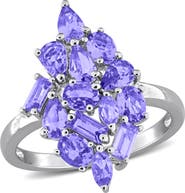Julianna B. Gemstone Cluster Cocktail Ring Sterling Silver