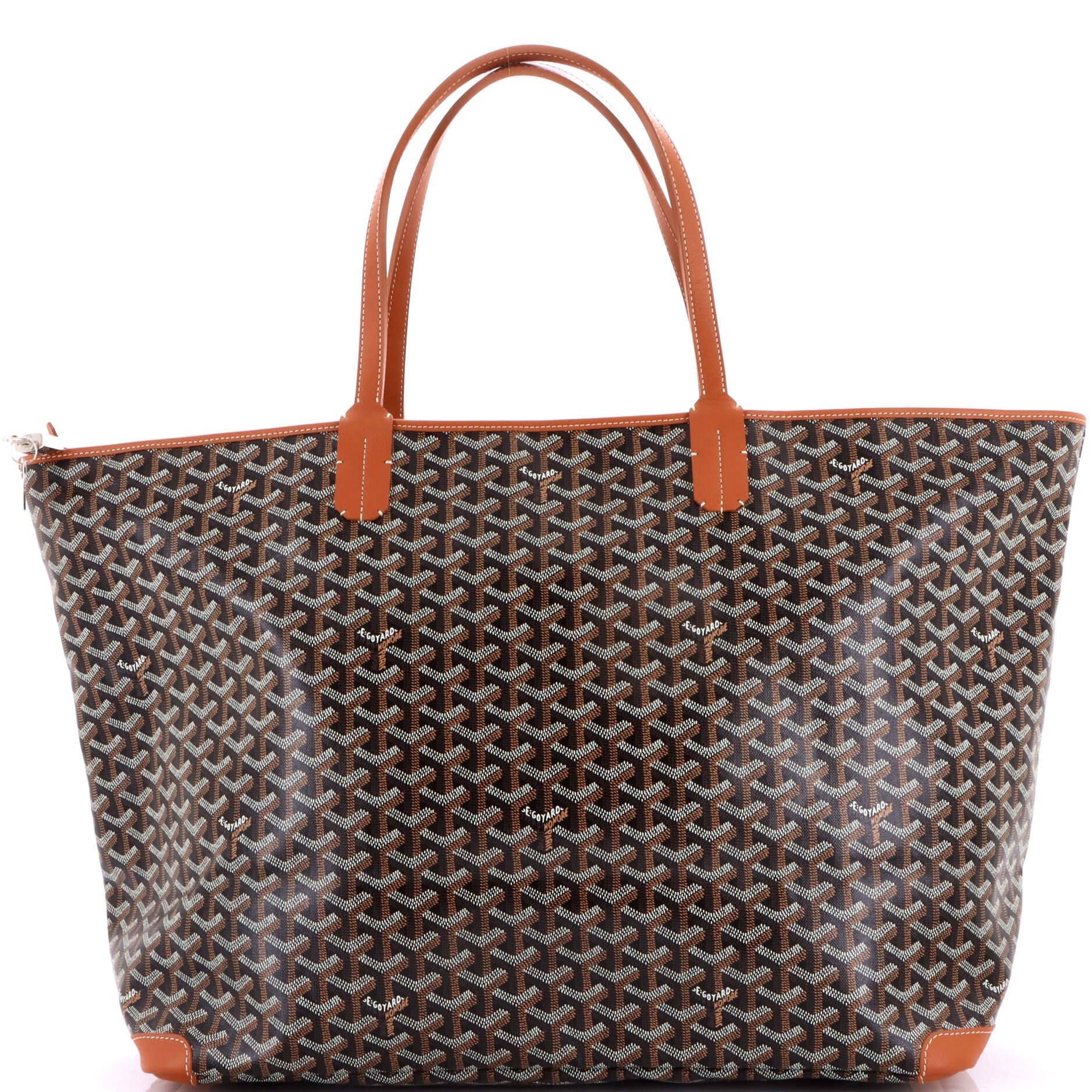 Pre-Owned Goyard Artois Tote Coated Canvas GM, Main, color, Brown