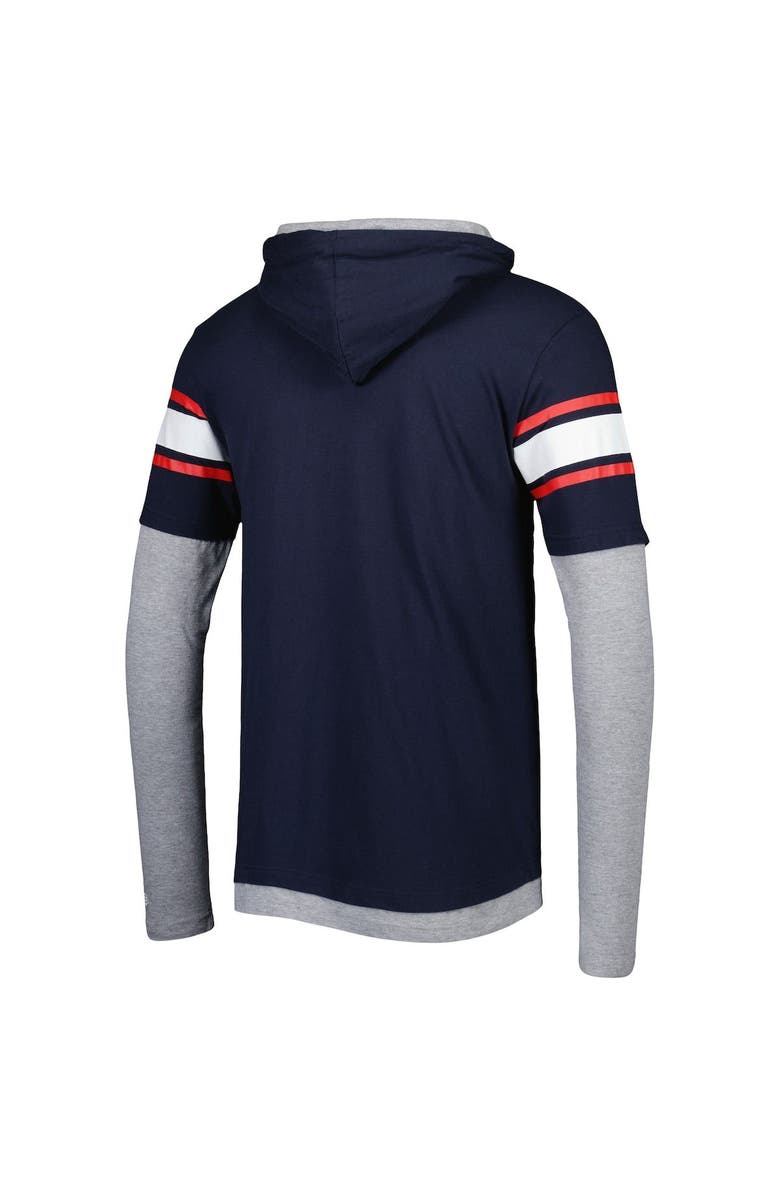 New Era Men's New Era Navy New England Patriots Long Sleeve Hoodie T-Shirt, Alternate, color, 