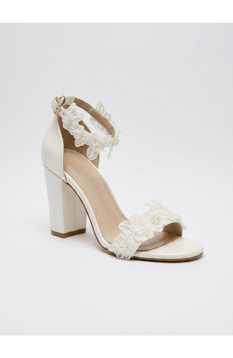 Forever & Always Shoes Florielle Lace Wedding Heels, Main, color, Ivory