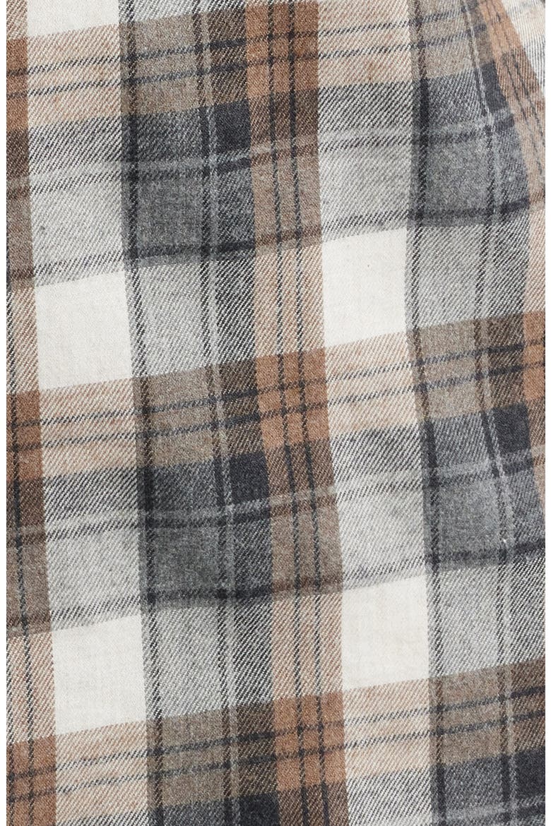 Lenox Modern Fit Plaid Cotton Button-Up Shirt, Alternate, color, CHARCOAL