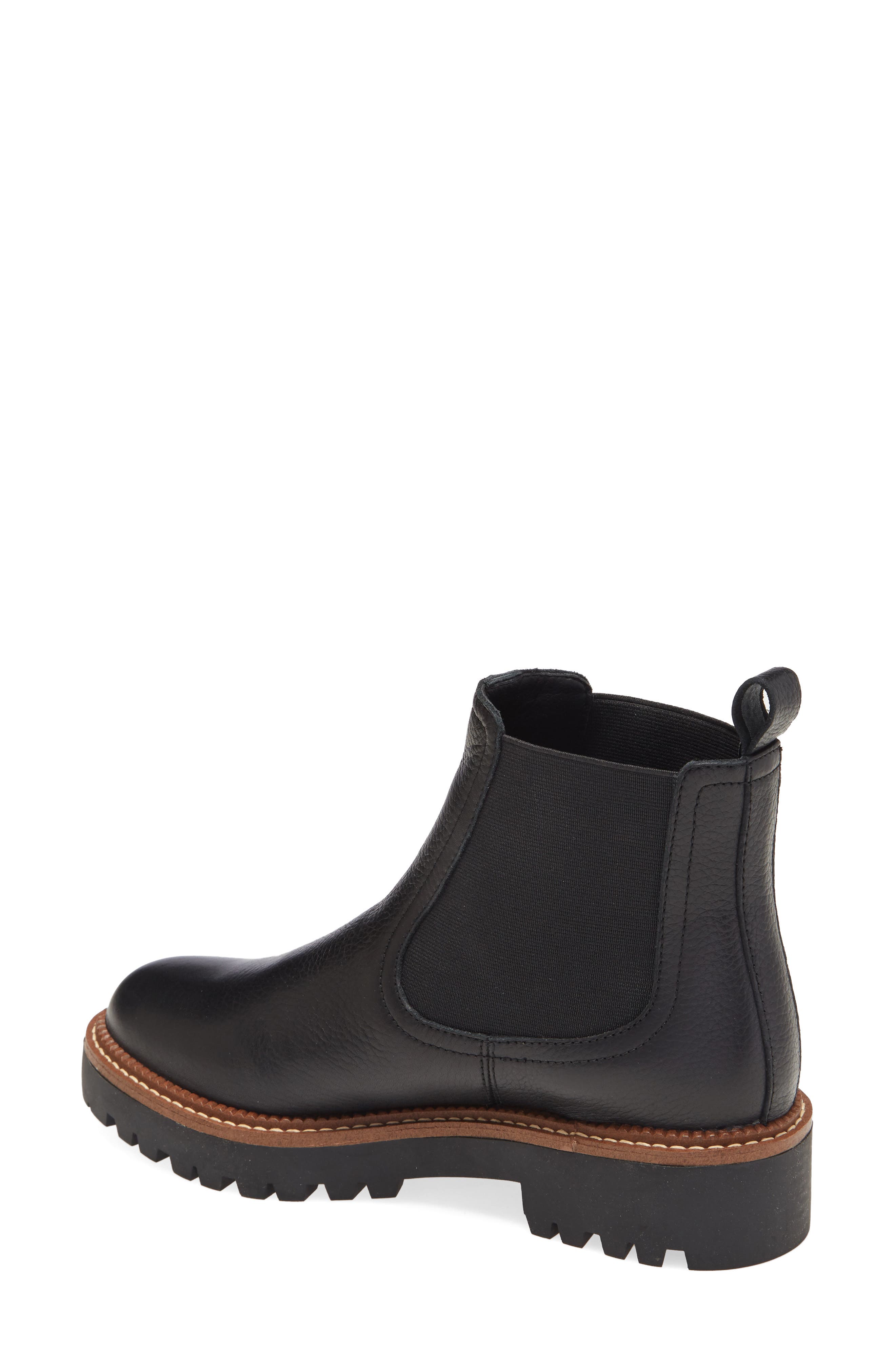 Caslon<sup>®</sup> Miller Water Resistant Lug Chelsea Boot, Alternate, color, Black