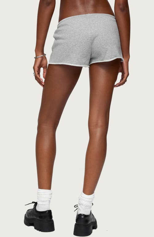 Edikted Leeroy French Terry Drawstring Shorts In Gray