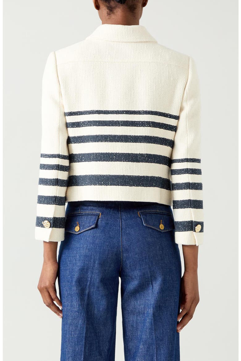 Bellmer Stripe Tweed Jacket, Alternate, color, CREAM MULTI