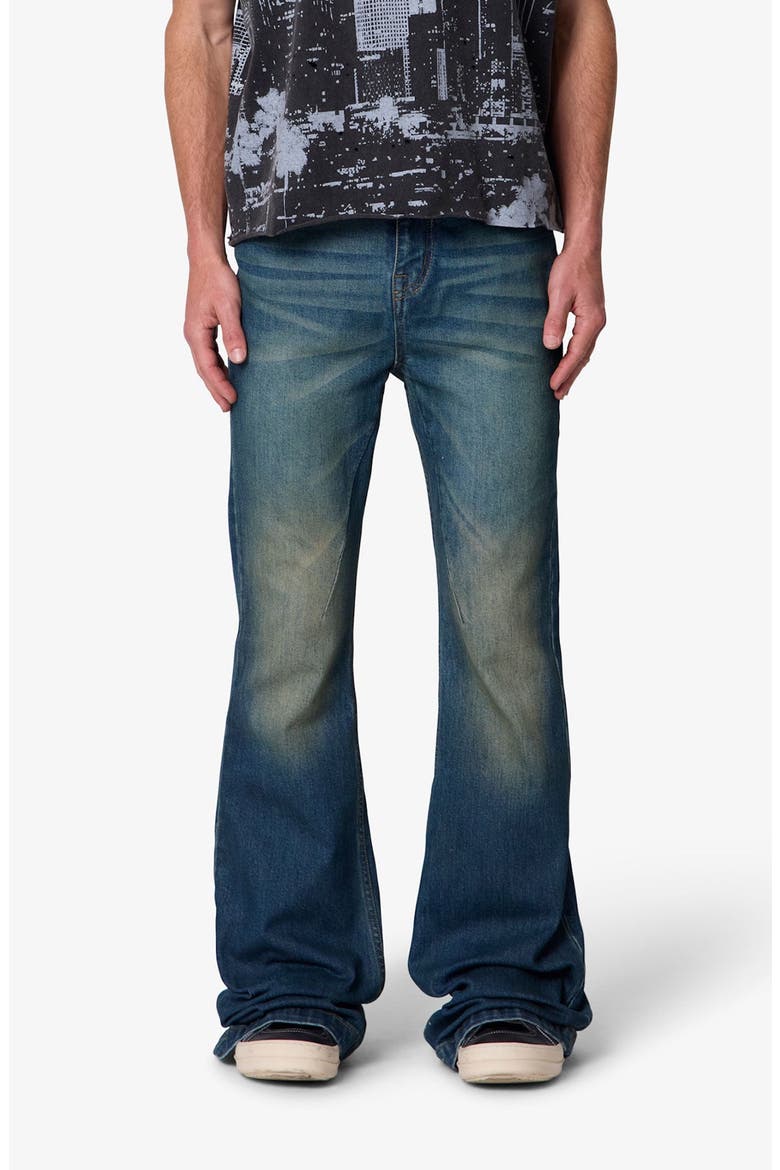 Super Stacked Relaxed Flare Leg Jeans, Main, color, BLUE