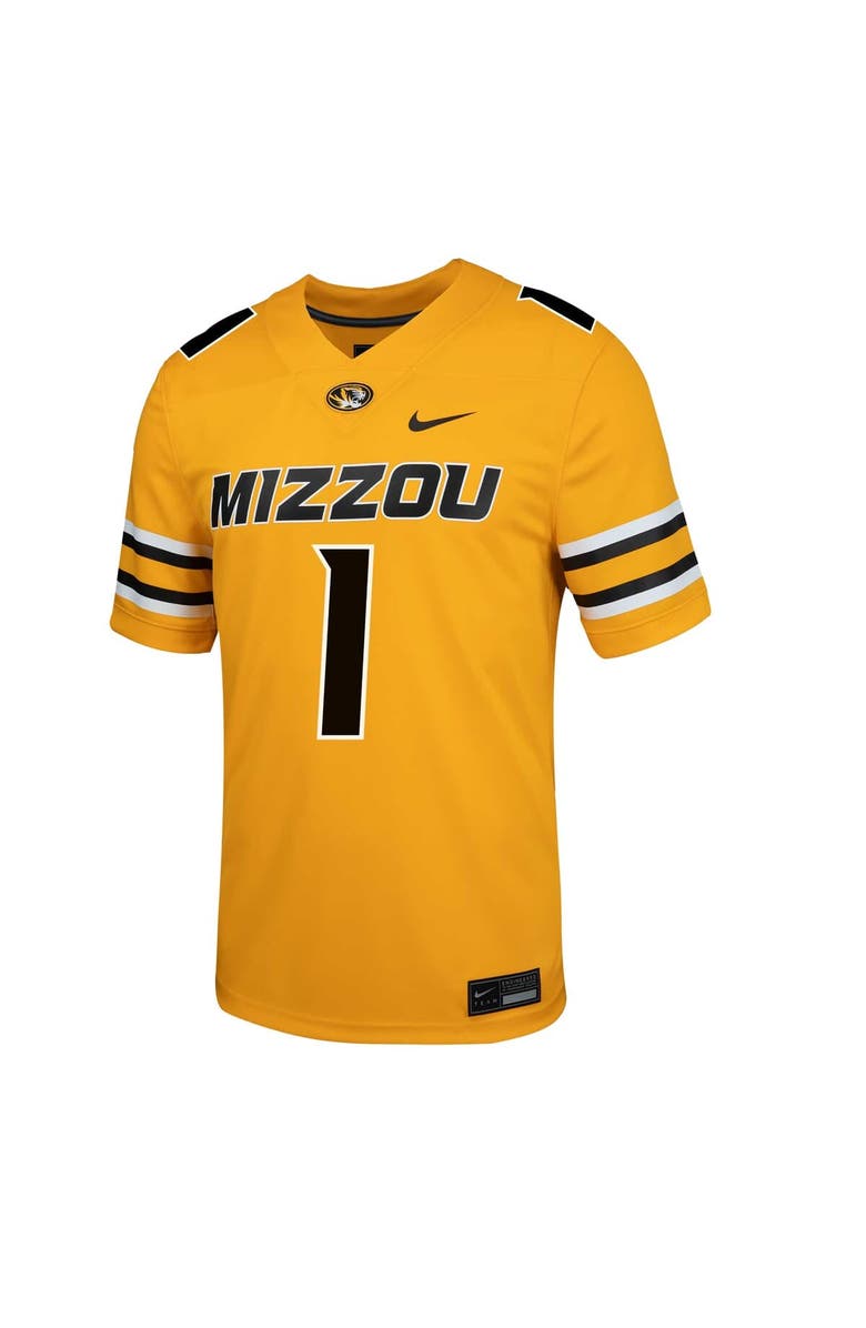Nike Men's Nike #1 Gold Missouri Tigers  Alternate Game Jersey, Alternate, color, Gold