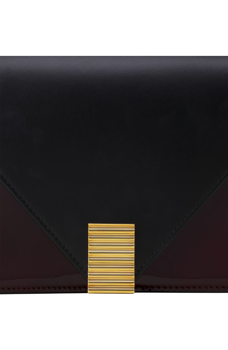 Lanvin Concerto Arpege Patent Leather Bag, Alternate, color, Black/Burgundy