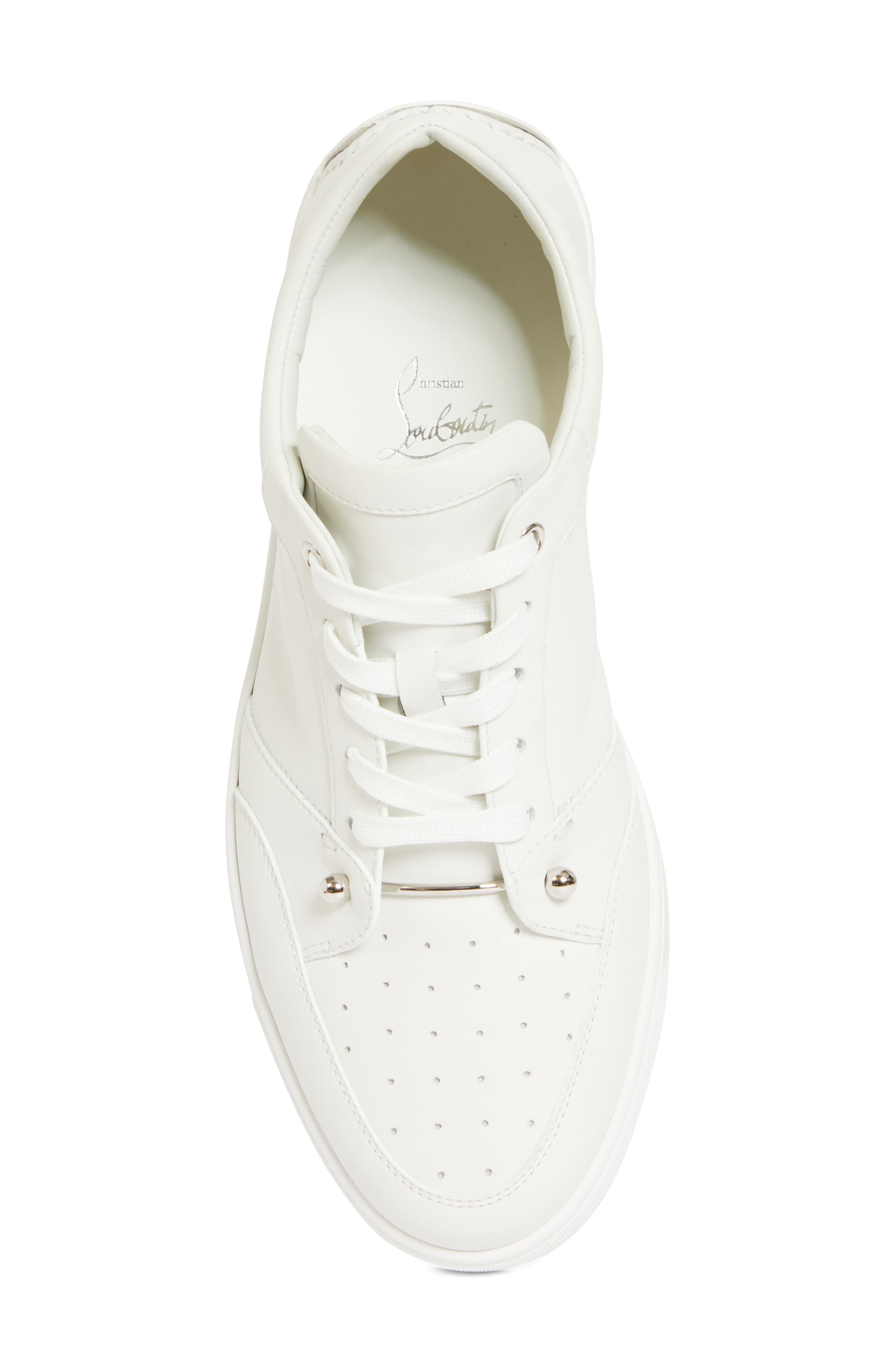 Christian Louboutin Chambelisneak Flat Low Top Sneaker, Alternate, color, White
