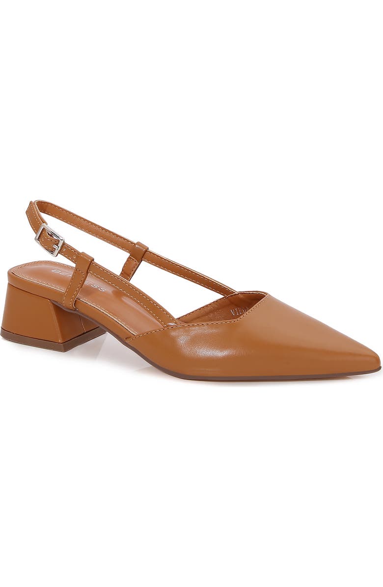 BERNESS Vieda Pointed Toe Slingback Pump, Main, color, Camel