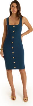 The Noli Shop Helena Button Dress