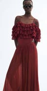 H&M Ruffled Open-Shoulder Bodysuit