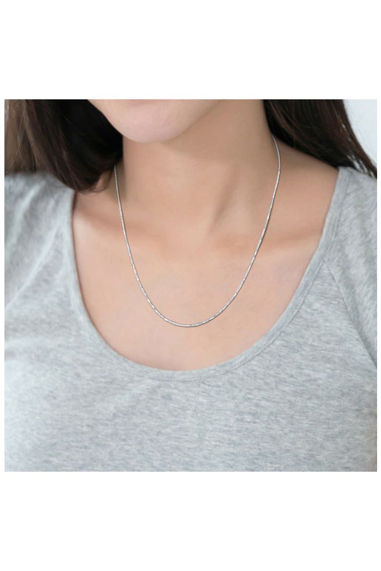 Box Link Chain Necklace, 1.10mm, Alternate, color, SILVER