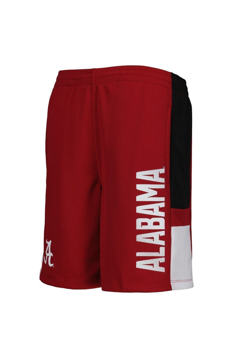 Outerstuff Youth Crimson Alabama Crimson Tide Lateral Mesh Performance Shorts, Alternate, color, 