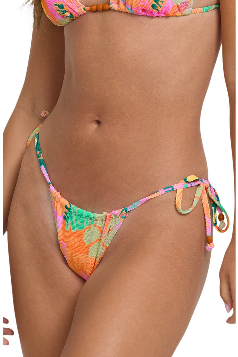 Sunscape Low Tide Side Tie Cheeky Swim Bottoms, Alternate, color, DEEP LAGOON