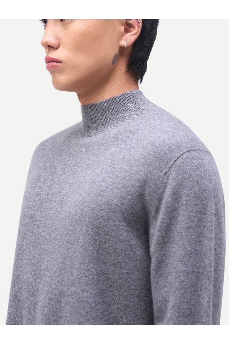 Timeless Mock Neck Cashmere Sweater, Alternate, color, dim gray