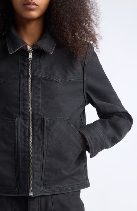 Rewind Devon Flocked Denim Jacket