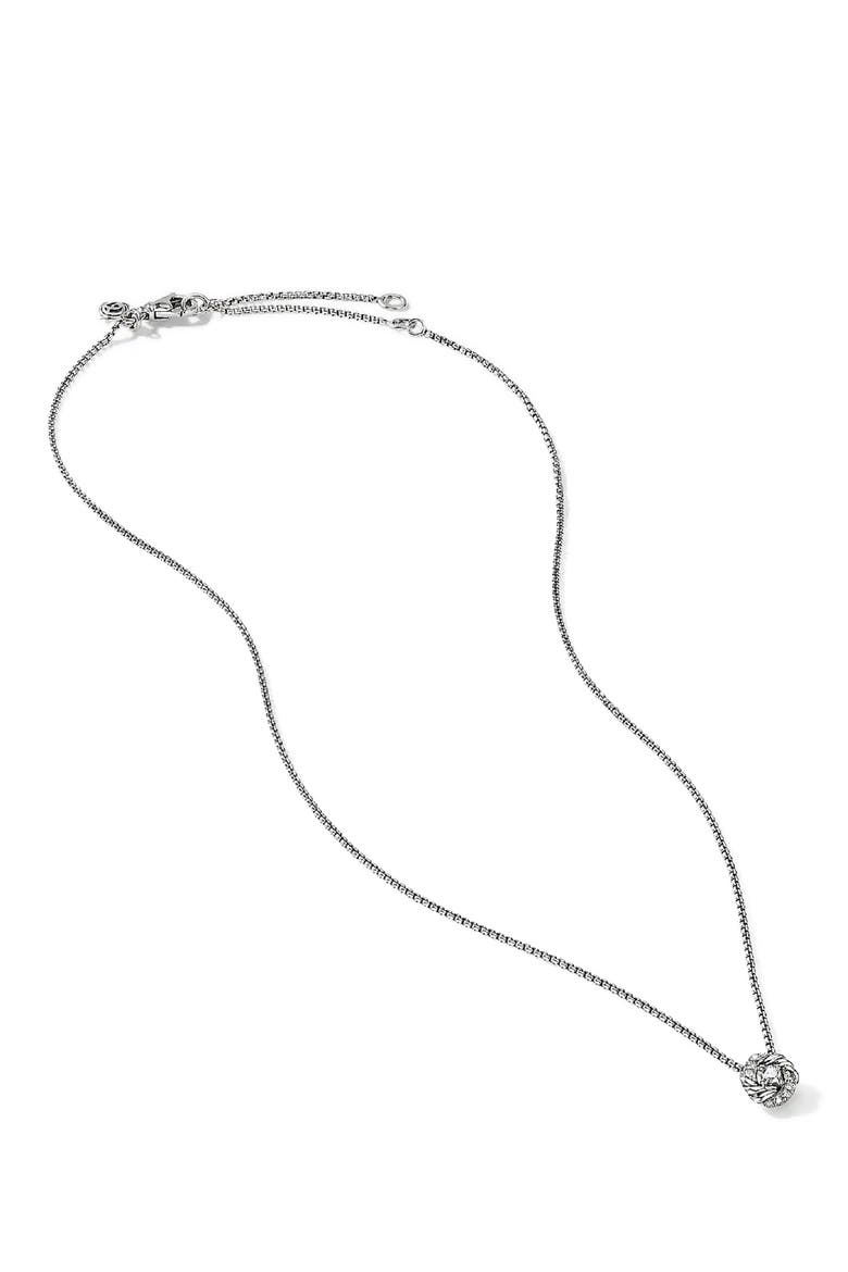 Infinity Pendant Necklace, Alternate, color, SILVER PAVE