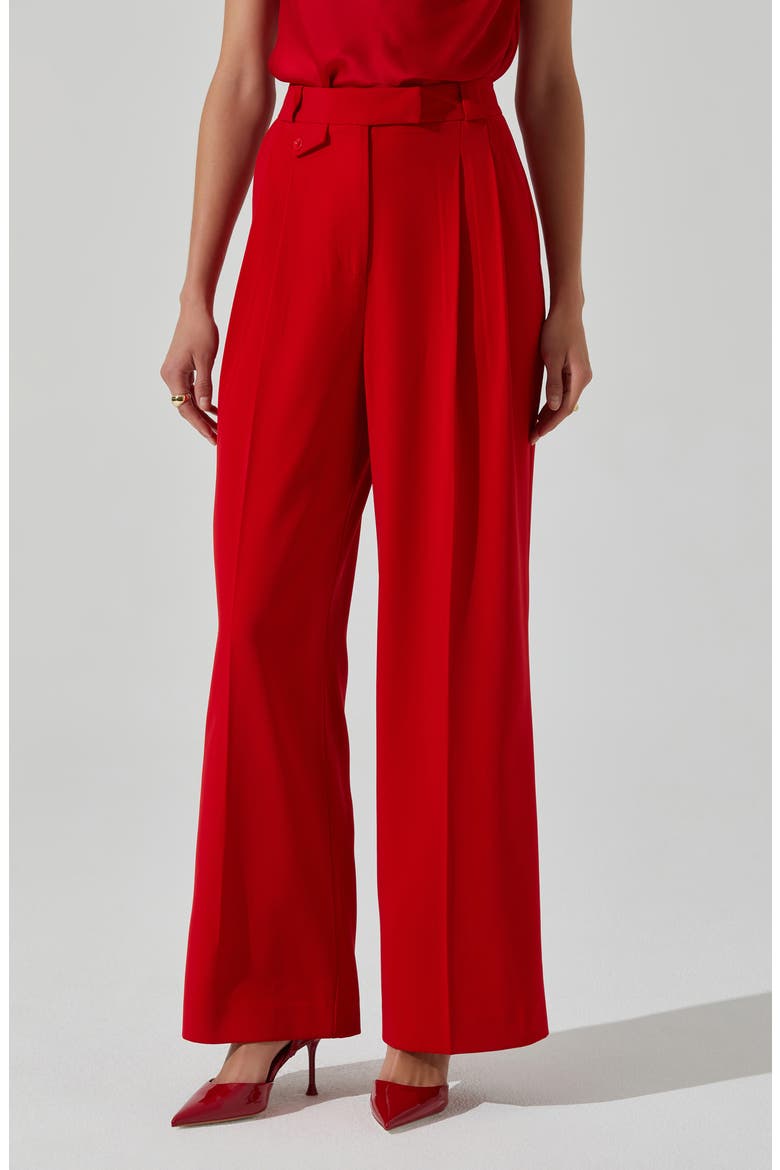 Bryony High Waist Wide Leg Pants, Alternate, color, RED