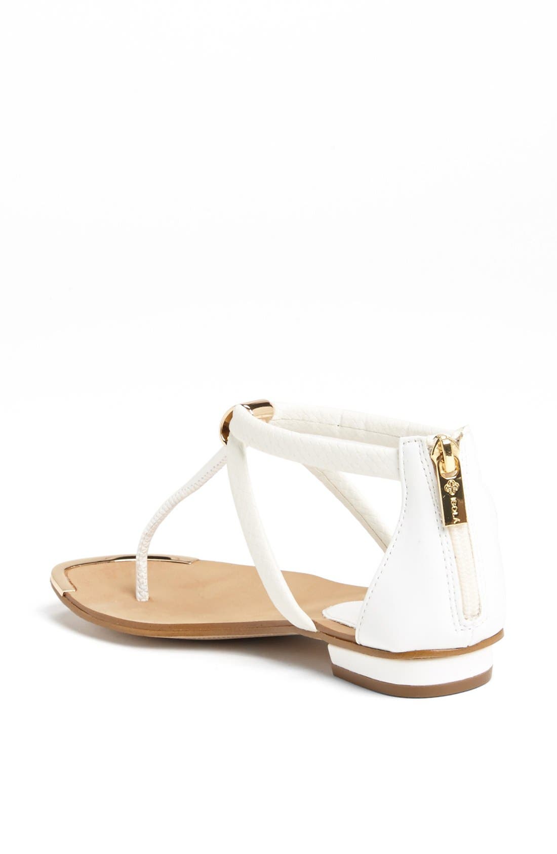 ISOLA ADELINA FLAT SANDAL, Alternate, color, WHITE