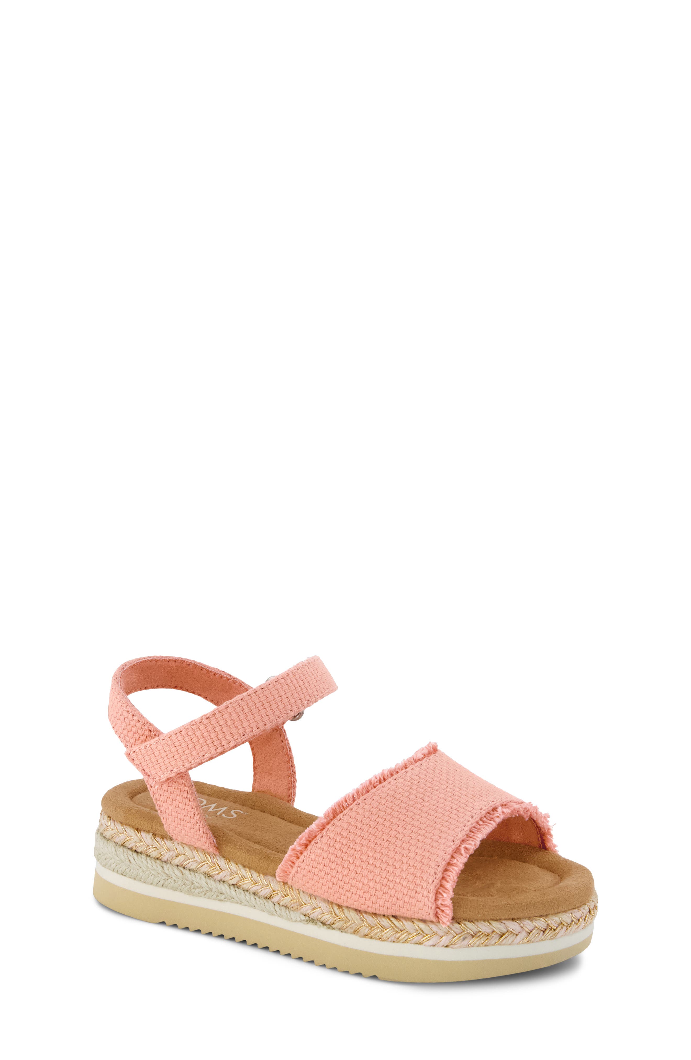 TOMS Kids' Diana Platform Sandal, Main, color, Medium Pink
