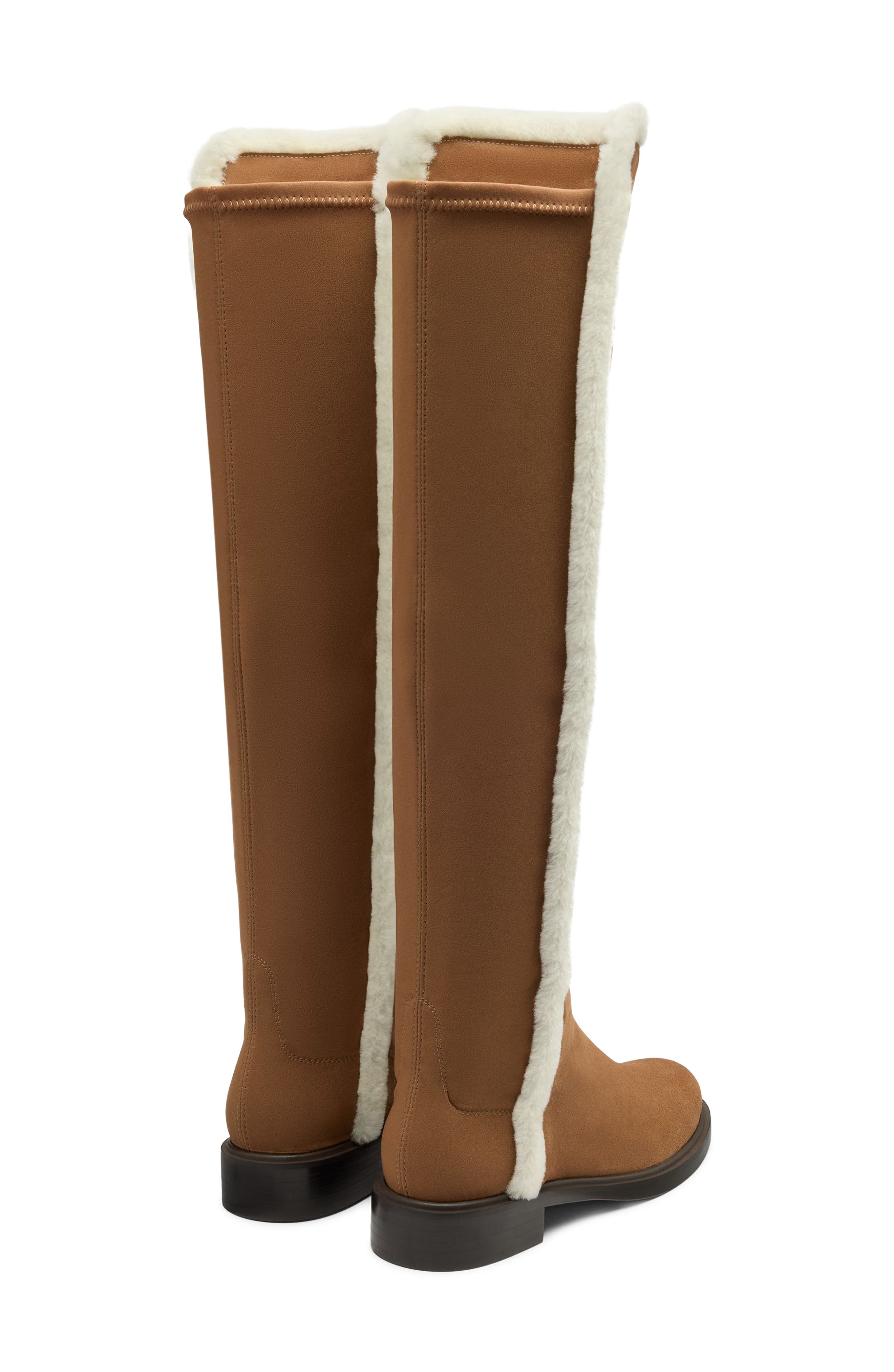 5050 Cozy Gisele Over the Knee Boot with Genuine Shearling Trim, Alternate, color, TOASTED ALMOND/ NATURAL