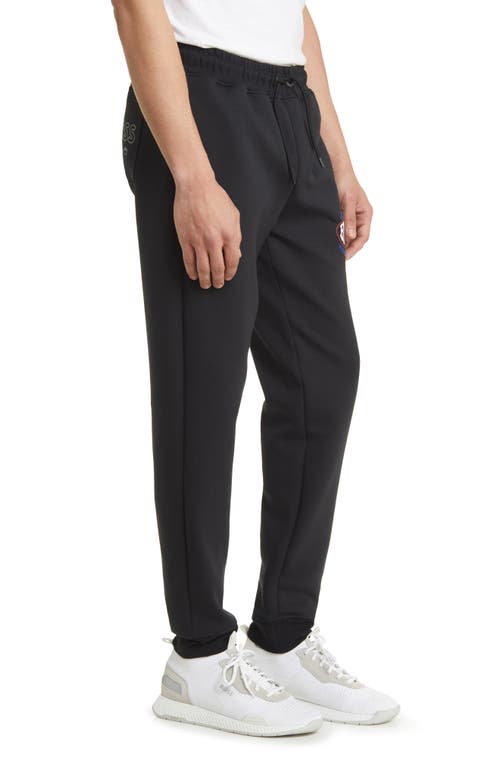 Shop Hugo Boss Boss X Nfl Cotton Blend Joggers In Buffalo Bills Black