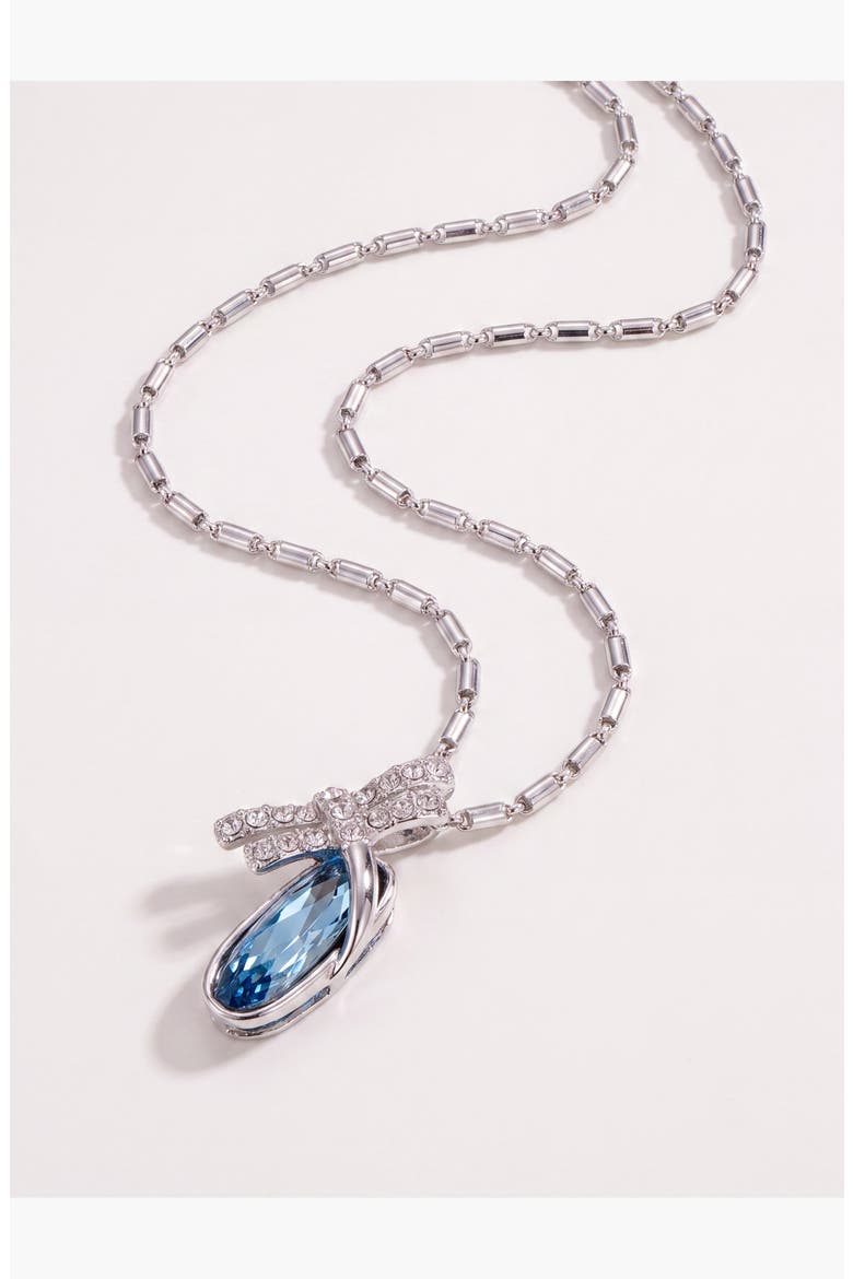 Dragonfly Egg Crystal Pendant Necklace, Alternate, color, Blue