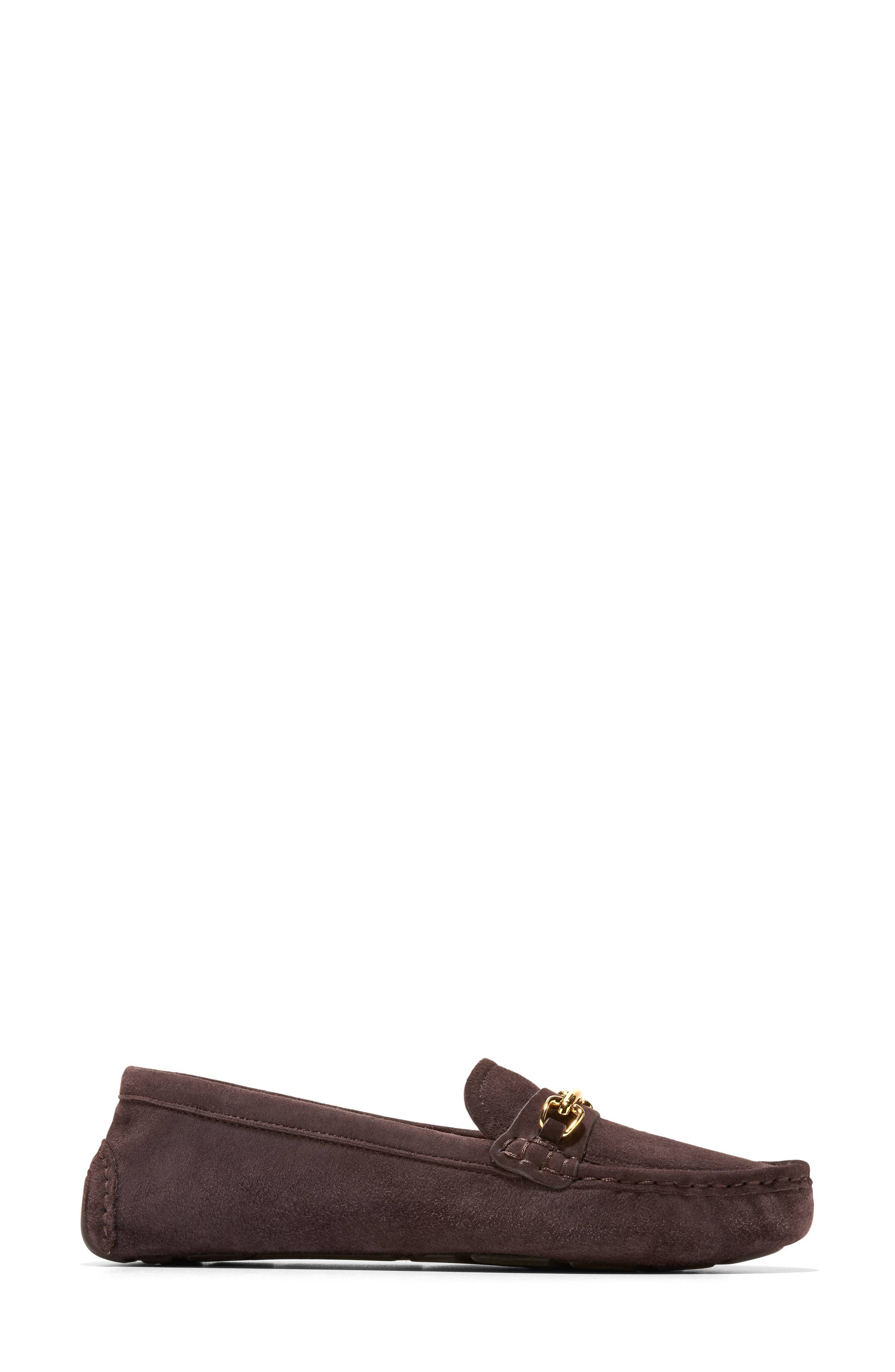 Emeryn Horsebit Driver Loafer, Alternate, color, DARK CHOCOLATE SUEDE